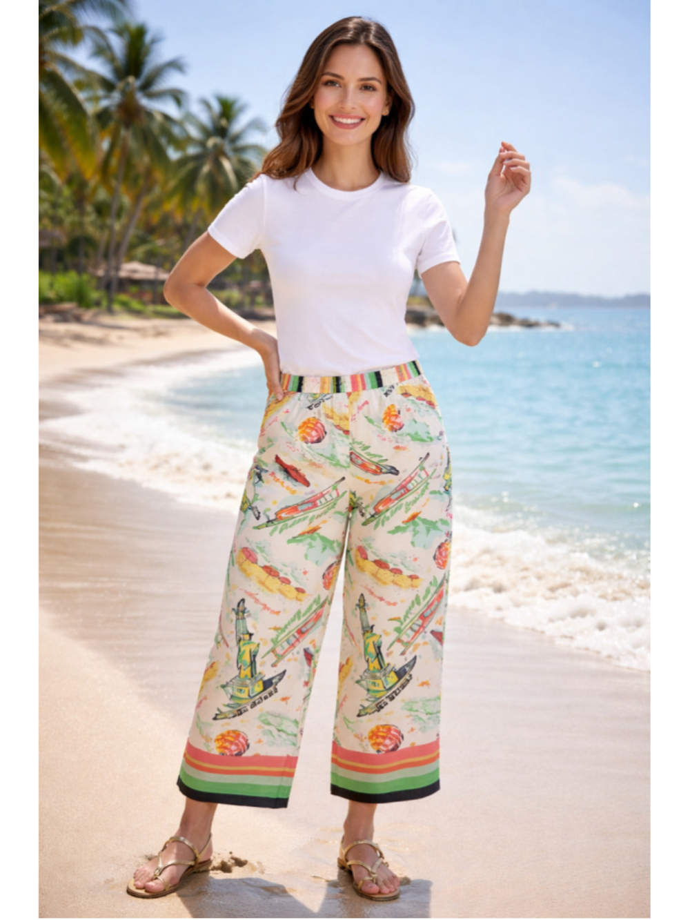 Trina Turk Statue Pant Wide Leg Pants Women's Size XL (34” Waist) NWT